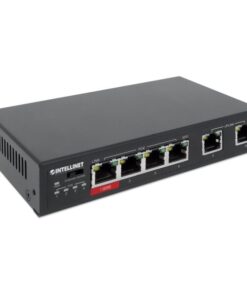 Fast Ethernet Switch a 6 porte con 4 porte PoE (1 x High-Power PoE)