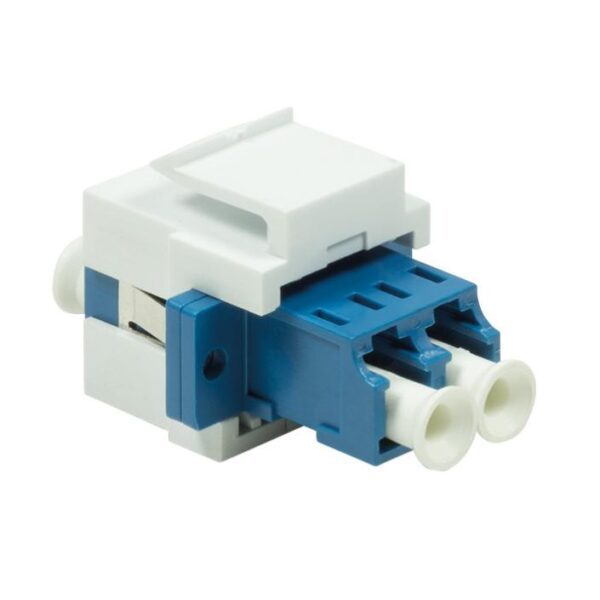 Giunto Fibra LC Duplex per Installazione Keystone Blu e Bianco