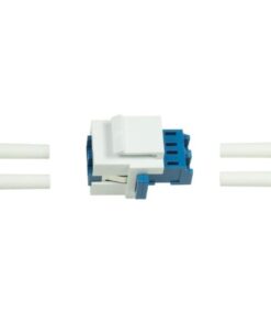Giunto Fibra LC Duplex per Installazione Keystone Blu e Bianco
