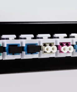 Giunto Fibra LC Duplex per Installazione Keystone Blu e Bianco