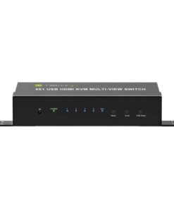 HDMI Switch 4x1 KVM Quad Multiviewer con Telecomando IR 1080p