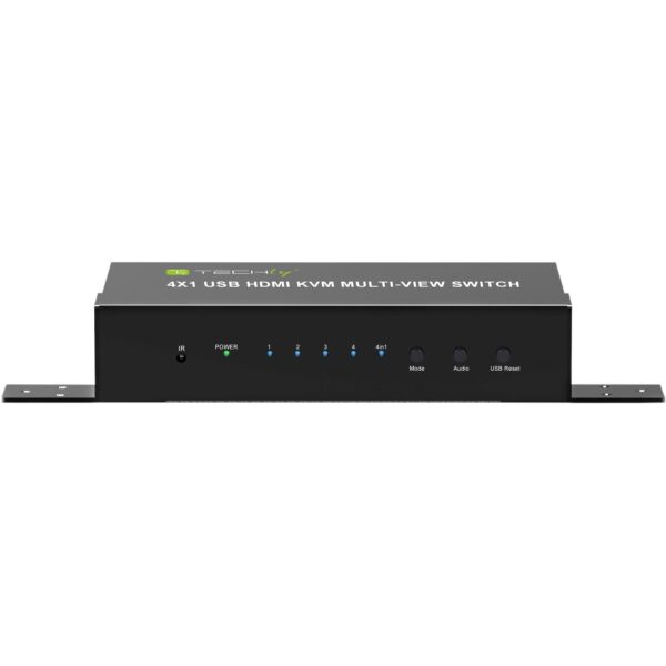 HDMI Switch 4x1 KVM Quad Multiviewer con Telecomando IR 1080p