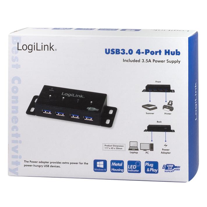 Hub USB 3.0 4 Porte in Metallo