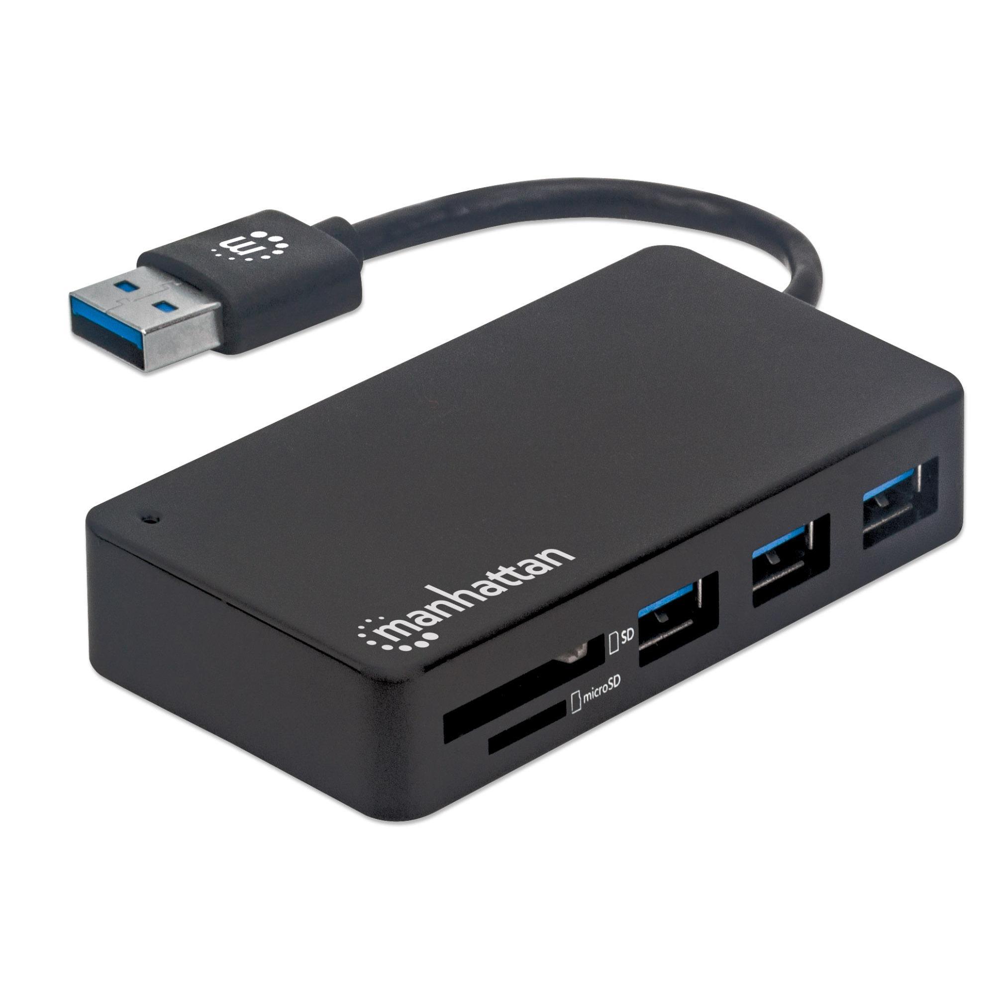 Hub USB 3.2 Gen 1 a 3 porte con lettore scheda