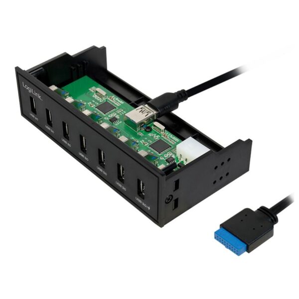 Hub USB Interno 5,25'' 7 porte USB 3.0 con Ricarica Veloce
