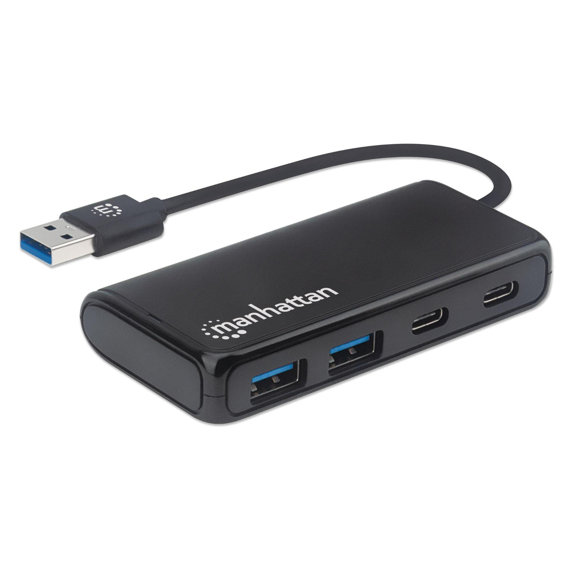 Hub USB3.2 Gen1 2 porte USB-C™ e 2 porte USB tipo A Nero