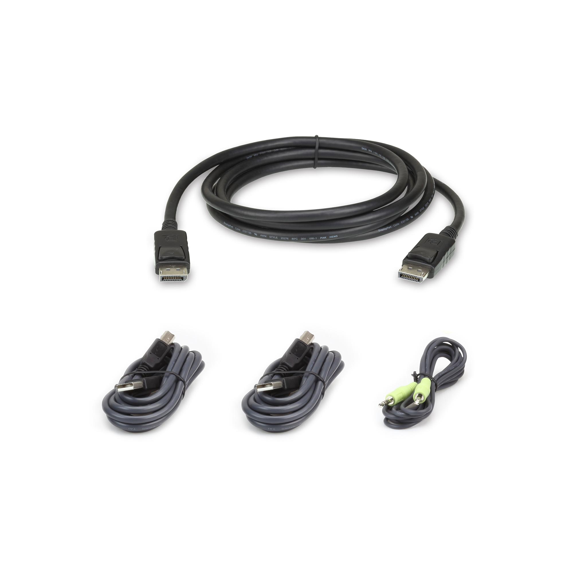 Kit cavo KVM di sicurezza USB DisplayPort da 1,8 M
