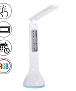 Lampada a LED da Tavolo Ricaricabile con Calendario e Orologio