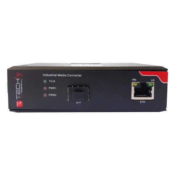 Media Converter Industriale PoE 10/100/1000BaseT a Fibra 1000BaseX