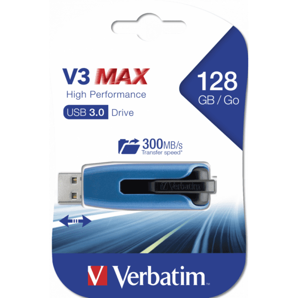 Memoria USB 3.0 Verbatim Retrattile 128GB Blu