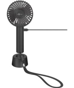 Mini Ventilatore Manuale USB con Funzione di Supporto Nero