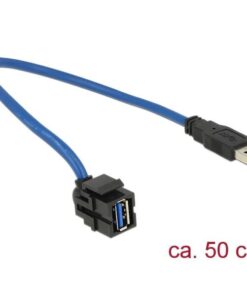 Modulo Keystone USB 3.0 A Maschio / Femmina 250° con Cavo