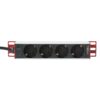 Multipresa Universale per Rack 10'' 4 posti Spina Schuko