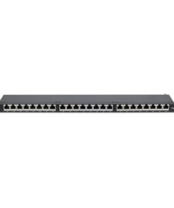 Pannello Patch 24 Posti 19'' 0.5U Cat6a Schermato Nero