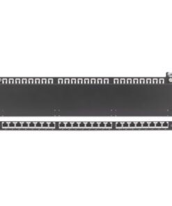 Pannello Patch 24 Posti 19'' 0.5U Cat6a Schermato Nero
