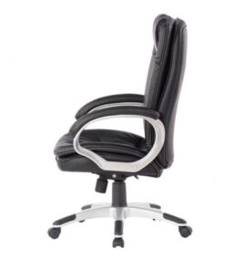 Poltrona Direzionale Imbottita con Braccioli Nera