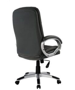 Poltrona Direzionale Imbottita con Braccioli Nera