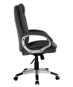 Poltrona Direzionale Imbottita con Braccioli Nera