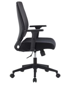 Poltrona da ufficio con seduta imbottita e braccioli