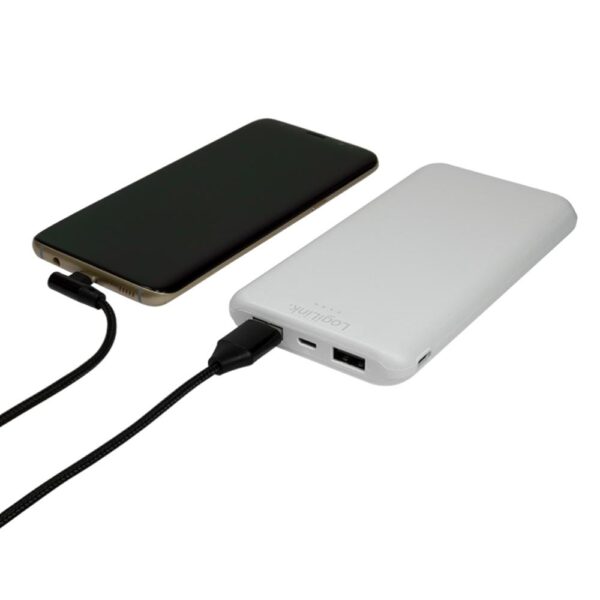 Power Bank 10000mAh Polimeri di Litio 2xUSB Bianco