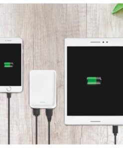 Power Bank 5000mAh Polimeri di Litio 2xUSB Bianco