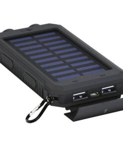 Powerbank Outdoor Energia Solare 8000 mAh con Torcia IP45 2xUSB Nero
