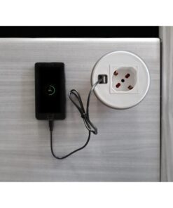 Presa da scrivania ad incasso con 2 prese USB
