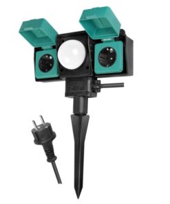 Presa esterna a 2 vie con sensore giorno/notte