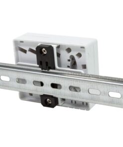 Scatola di connessione indoor FTTH per 4 fibre, 4 adattatori, per guida DIN