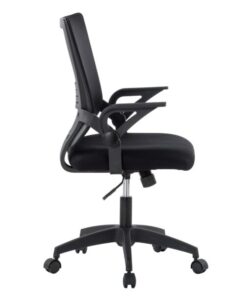 Sedia da ufficio con seduta imbottita e schienale in rete