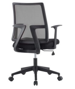 Sedia da ufficio con seduta imbottita e schienale in rete