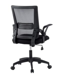 Sedia da ufficio con seduta imbottita e schienale in rete