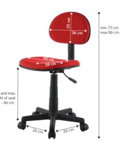 Sedia per Ufficio Colore Rosso