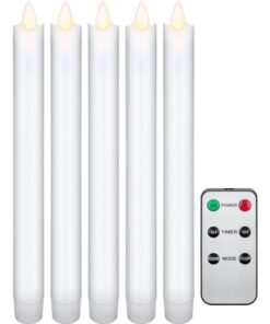 Set 5 Candele LED in Cera con Telecomando