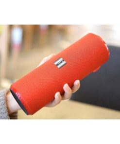Speaker Portatile Bluetooth Tube Radio FM MicroSD USB 10W Rosso