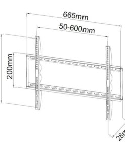 Staffa a Muro Fissa Slim TV LED LCD 40-65''