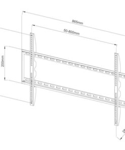 Staffa a Muro Fissa Slim TV LED LCD 42-80''