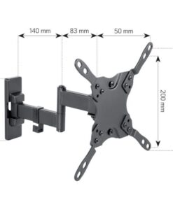 Staffa a Muro Universale 3 Snodi per TV LED LCD 13-42'' Nero