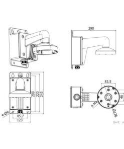 Staffa di Montaggio a Parete per Telecamera Dome, DS-1273ZJ-135B