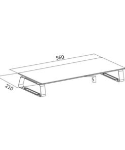 Stand da Scrivania per Monitor o Notebook in Vetro Trasparente
