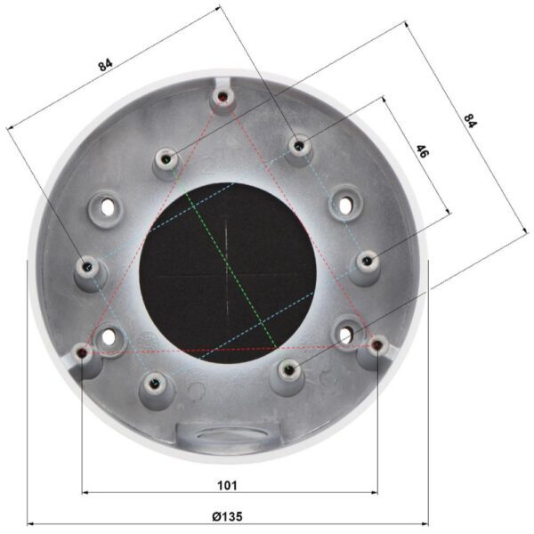 Supporto Inclinato per Installazione a Soffitto Telecamere