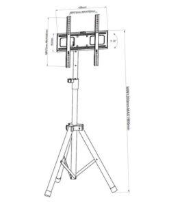 Supporto Treppiede Universale a Pavimento per TV 17-60''