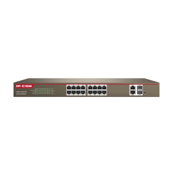 Switch 16 porte 10/100 con 2 porte gigabit/SFP combo con supporto Web-Smart