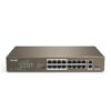 Switch 16 porte PoE 10/100Mbps + 1 porta gigabit e 1 slot SFP