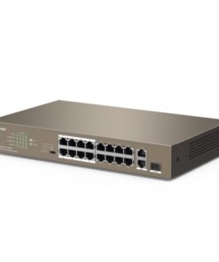 Switch 16 porte PoE 10/100Mbps + 1 porta gigabit e 1 slot SFP