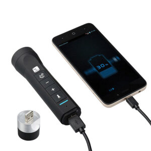 Torcia LED Power Bank con Speaker Bluetooth Lettore MP3 4 in 1 Nero