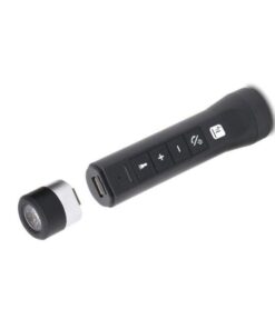 Torcia LED Power Bank con Speaker Bluetooth Lettore MP3 4 in 1 Nero