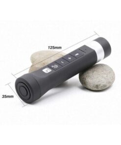 Torcia LED Power Bank con Speaker Bluetooth Lettore MP3 4 in 1 Nero