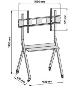 Trolley da Pavimento Mobile per TV LCD/LED/Plasma 30-110'' con Mensola