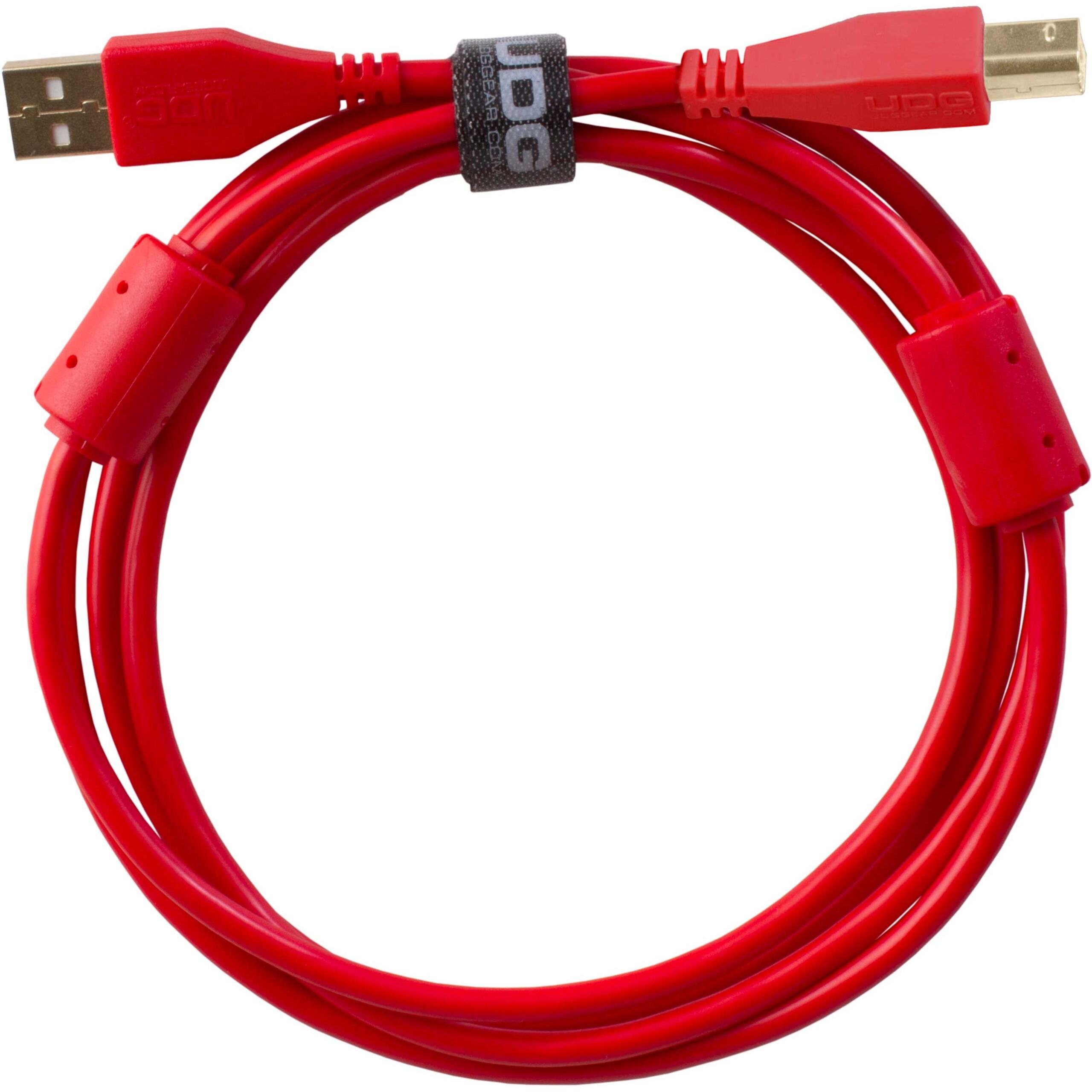 UDG U95001RD  - ULTIMATE AUDIO CABLE USB 2.0 A-B RED STRAIGHT 1M